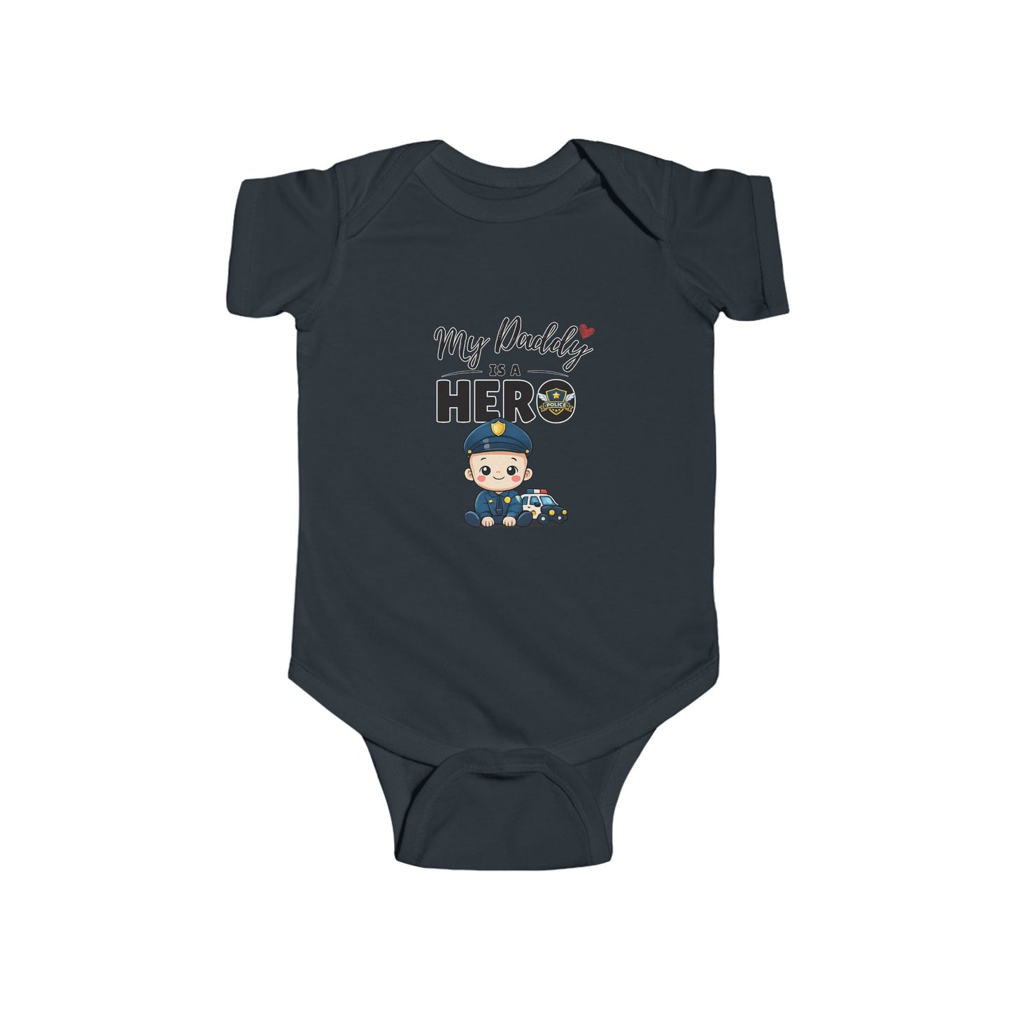 My Daddy is a Hero Baby Onesie β Police Dad Gift, Law Enforcement Baby Outfit, Proud Police Family Bodysuit