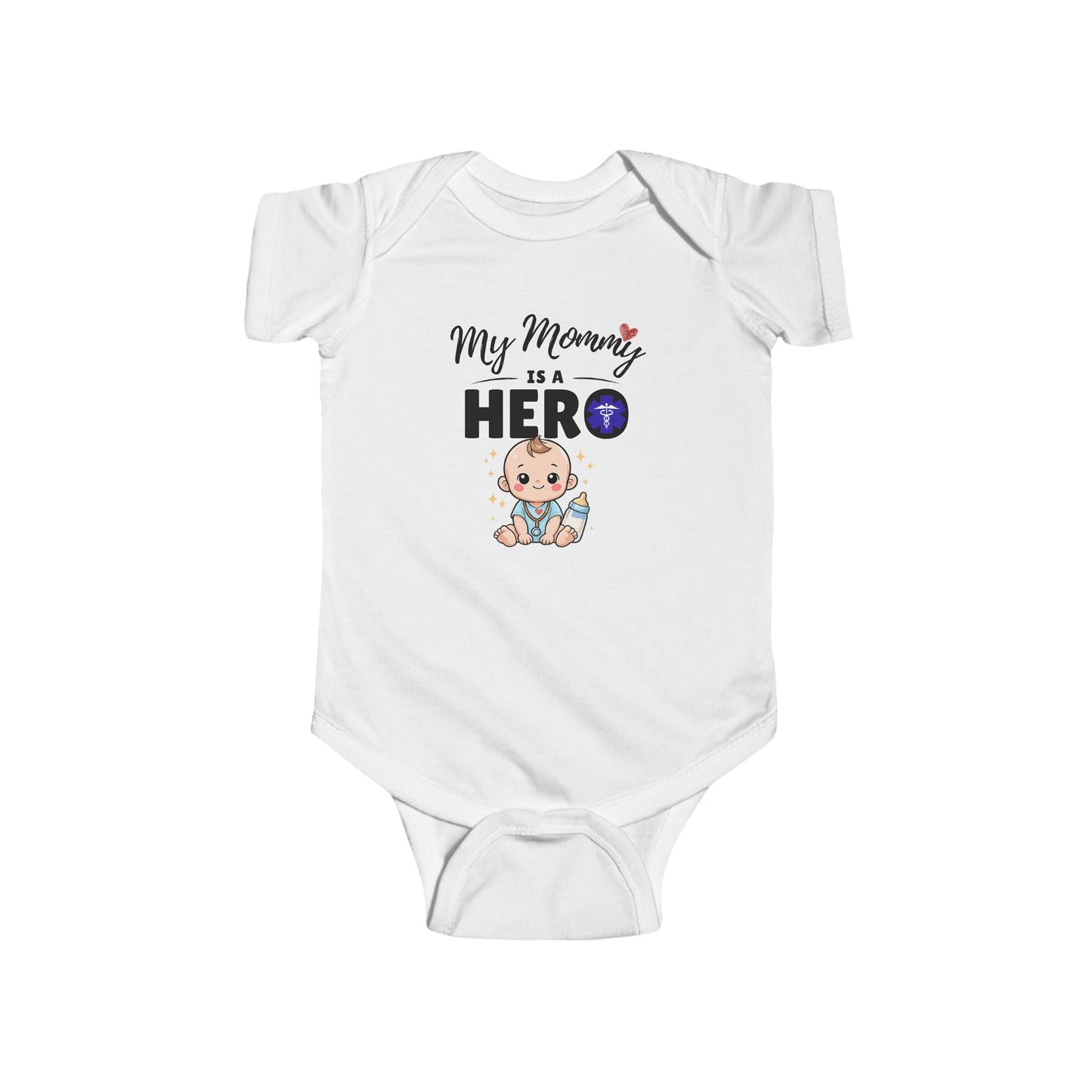 My Mommy is a Hero Baby Onesie – Nurse Mom Bodysuit, Cute Infant Outfit, Healthcare Mom Gift