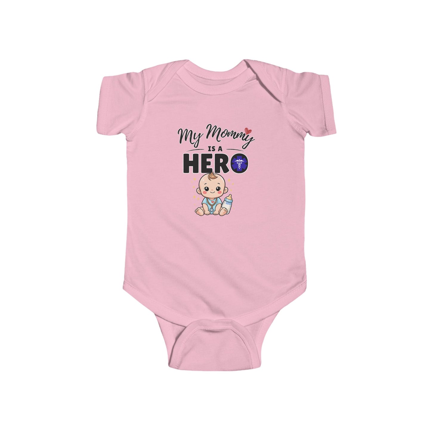 My Mommy is a Hero Baby Onesie – Nurse Mom Bodysuit, Cute Infant Outfit, Healthcare Mom Gift