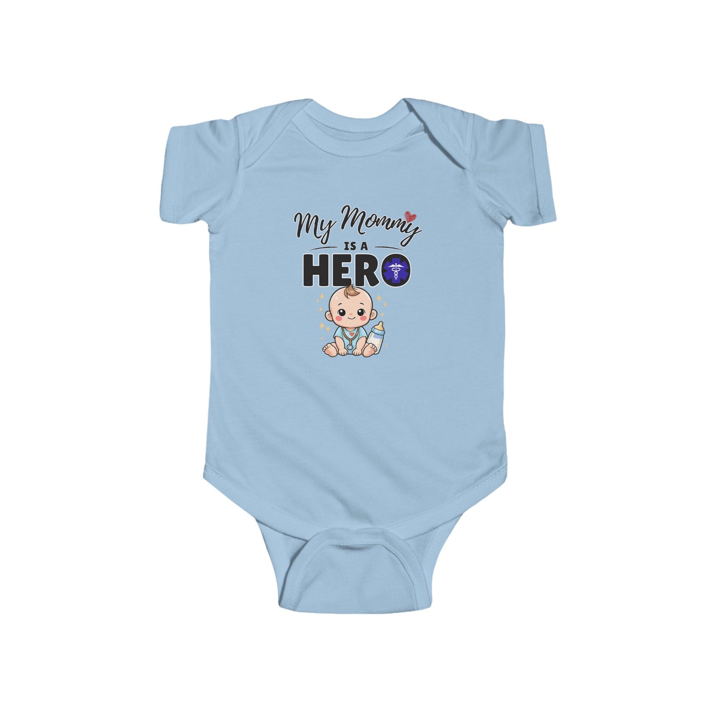 My Mommy is a Hero Baby Onesie – Nurse Mom Bodysuit, Cute Infant Outfit, Healthcare Mom Gift