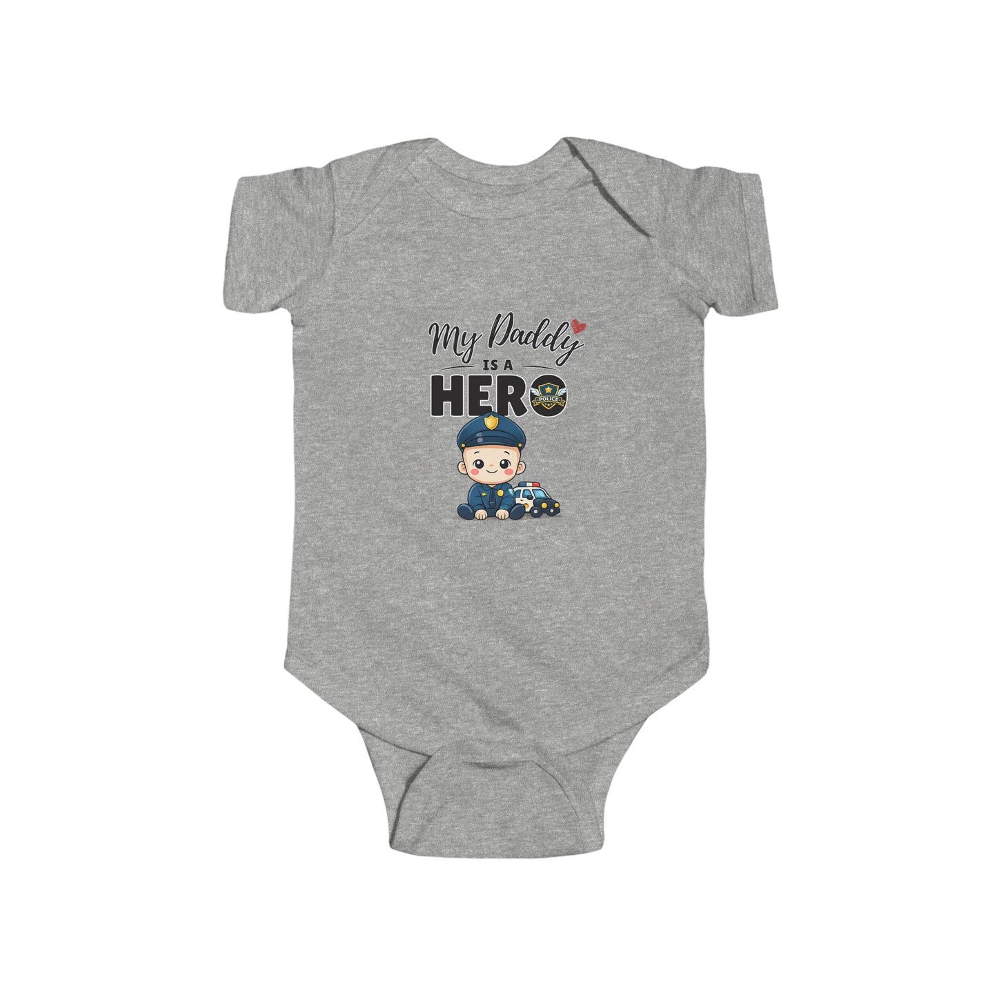 My Daddy is a Hero Baby Onesie – Police Dad Gift, Law Enforcement Baby Outfit, Proud Police Family Bodysuit