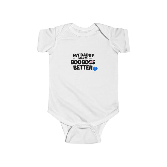 My Daddy Makes Boo Boos Better Baby Onesie – Healthcare Dad Bodysuit, Cute Infant Outfit, Nurse & Medical Dad Gift