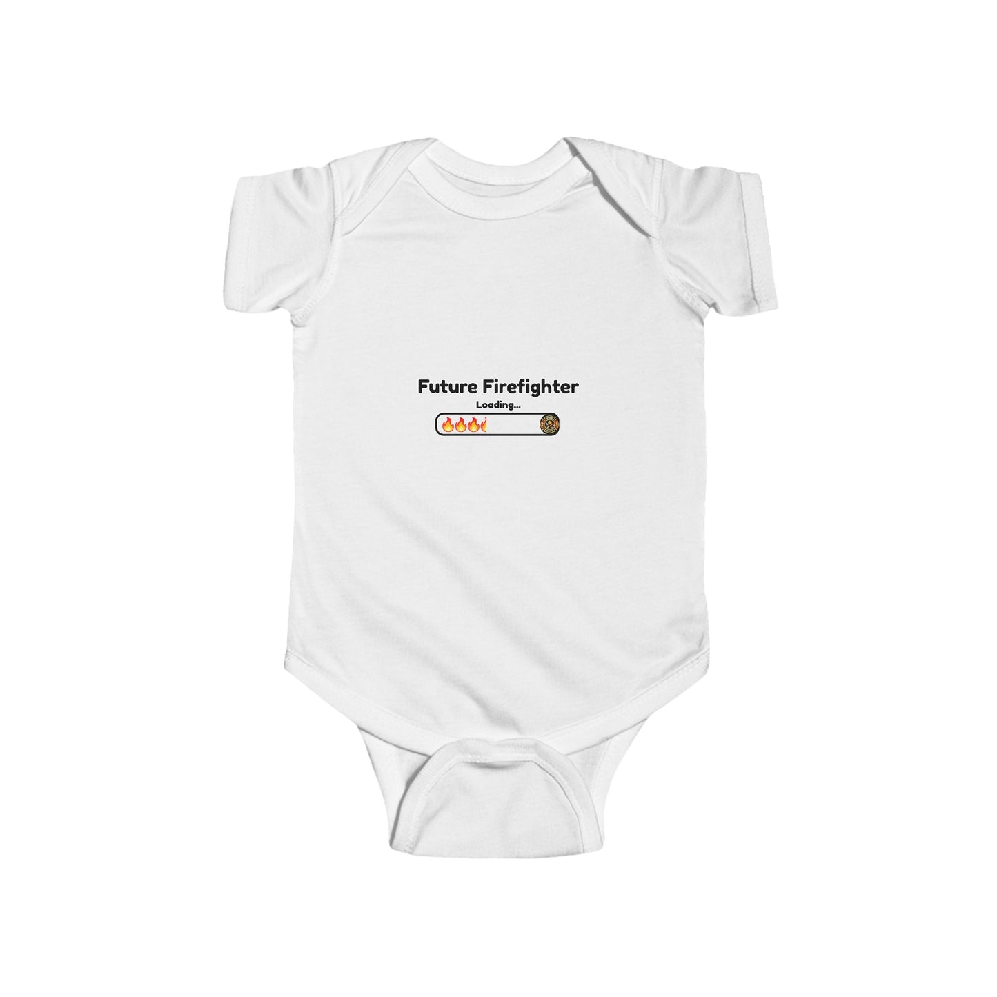Future Firefighter Loading... Baby Onesie – Cute Infant Bodysuit, Firefighter Family Outfit, Baby Gift for Firefighter Parents