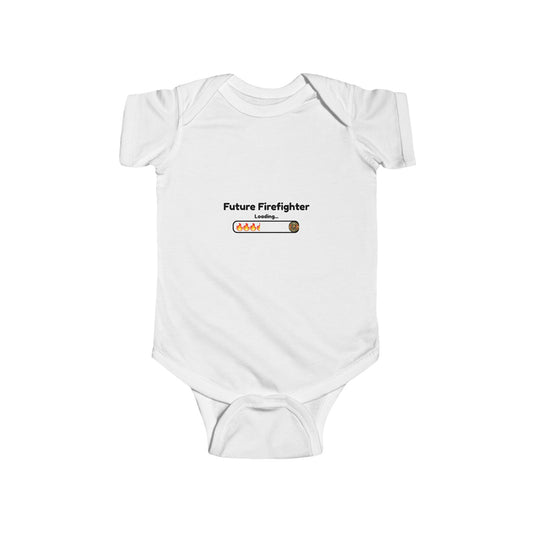 Future Firefighter Loading... Baby Onesie – Cute Infant Bodysuit, Firefighter Family Outfit, Baby Gift for Firefighter Parents