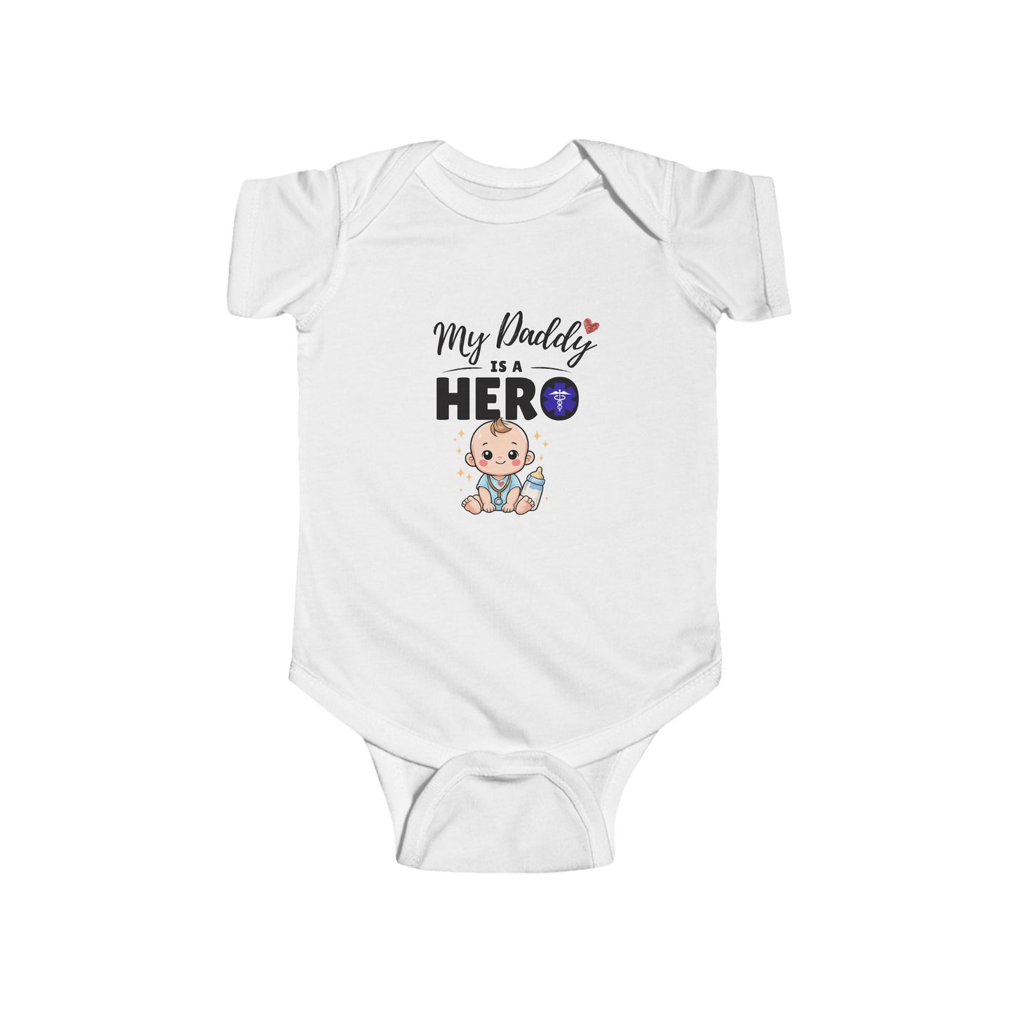 My Daddy is a Hero Baby Onesie – Proud Dad Bodysuit, Cute Infant Outfit, Hero Dad Gift