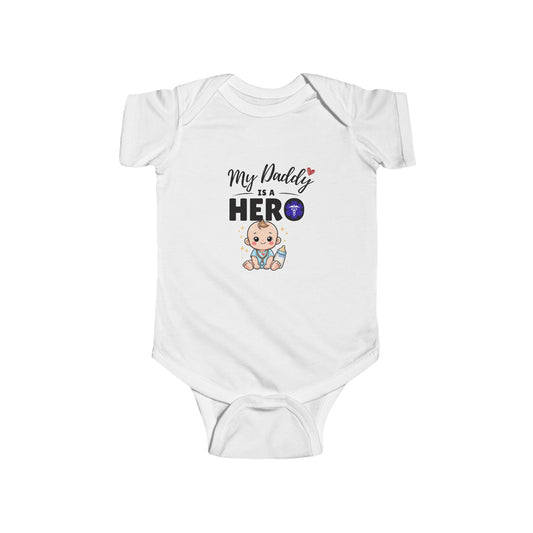 My Daddy is a Hero Baby Onesie – Proud Dad Bodysuit, Cute Infant Outfit, Hero Dad Gift