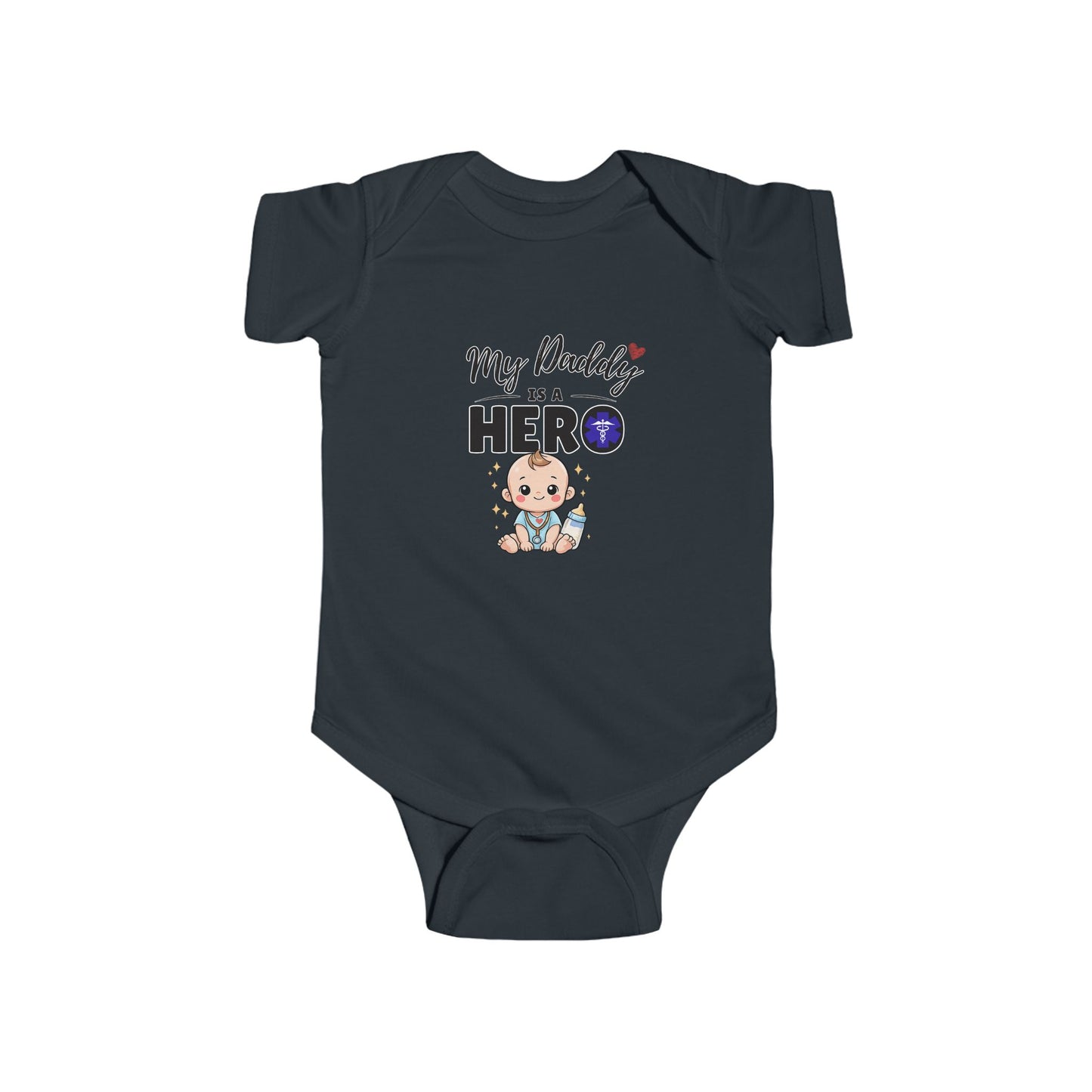 My Daddy is a Hero Baby Onesie – Proud Dad Bodysuit, Cute Infant Outfit, Hero Dad Gift