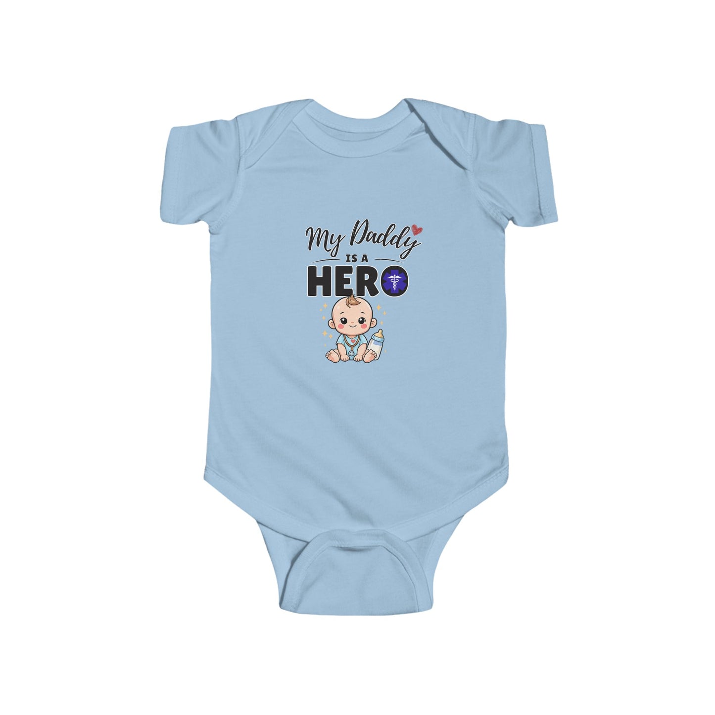 My Daddy is a Hero Baby Onesie – Proud Dad Bodysuit, Cute Infant Outfit, Hero Dad Gift