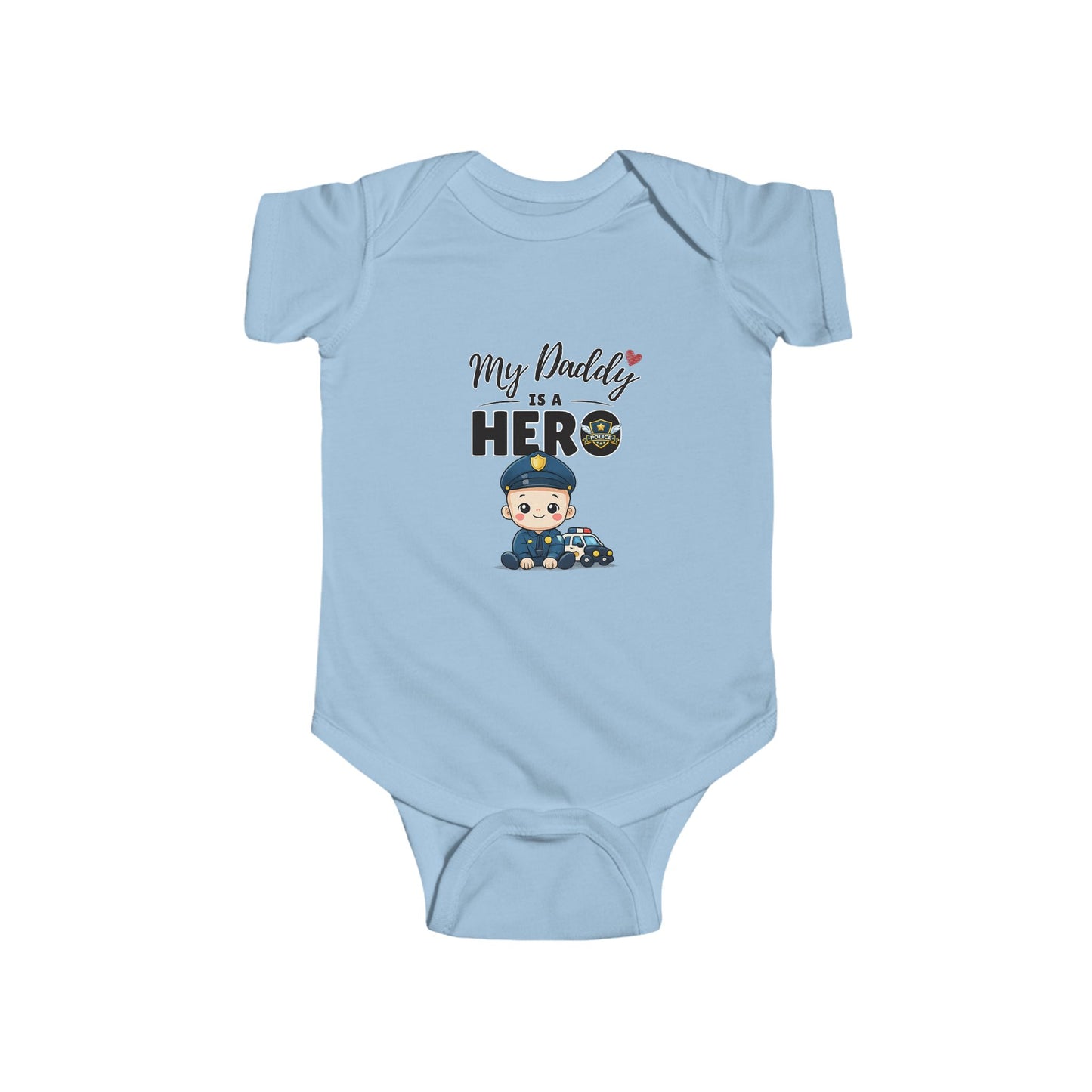 My Daddy is a Hero Baby Onesie – Police Dad Gift, Law Enforcement Baby Outfit, Proud Police Family Bodysuit