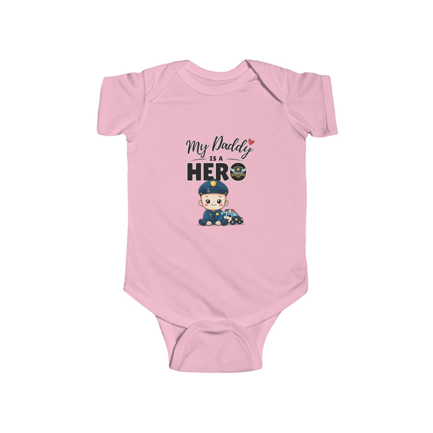 My Daddy is a Hero Baby Onesie – Police Dad Gift, Law Enforcement Baby Outfit, Proud Police Family Bodysuit