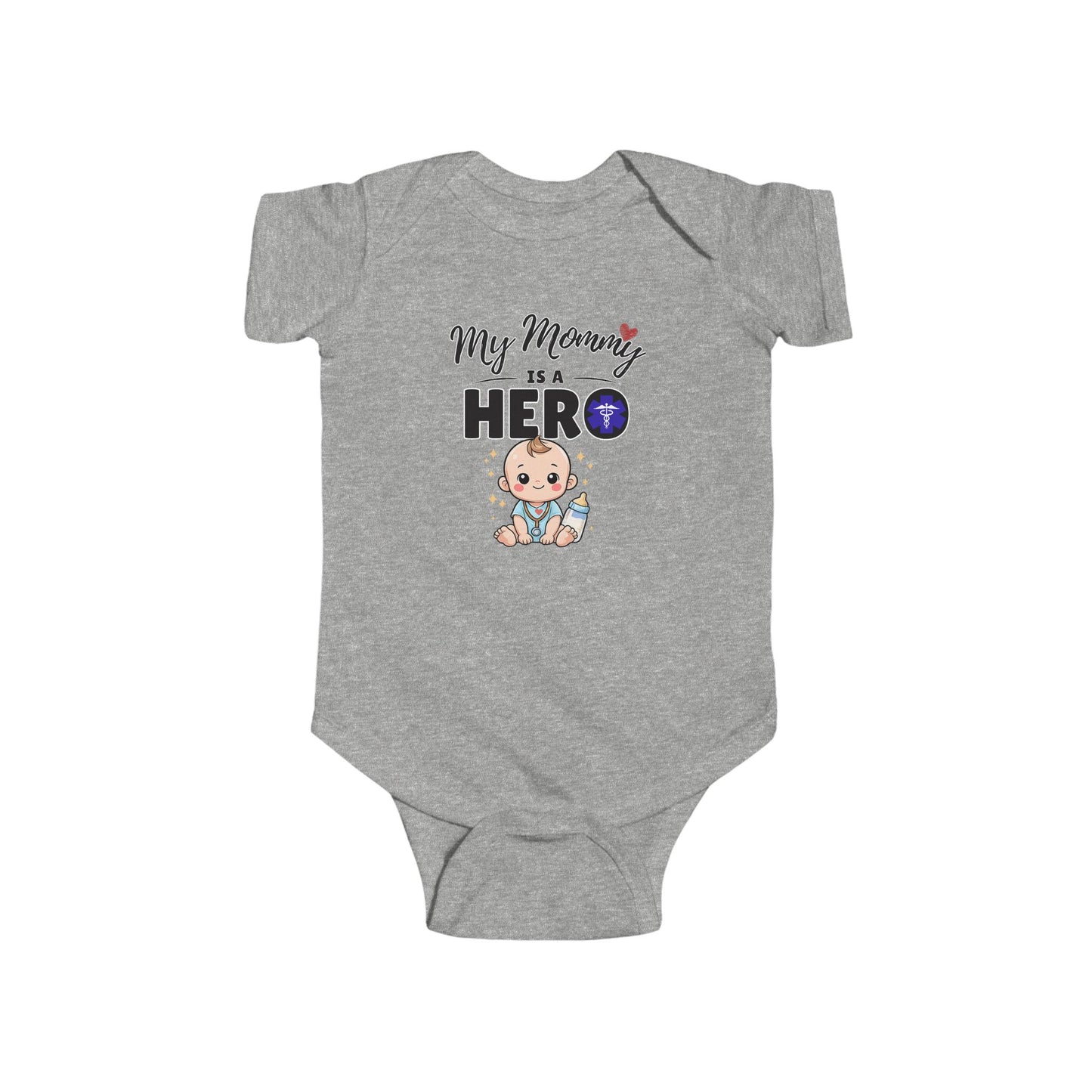 My Mommy is a Hero Baby Onesie – Nurse Mom Bodysuit, Cute Infant Outfit, Healthcare Mom Gift
