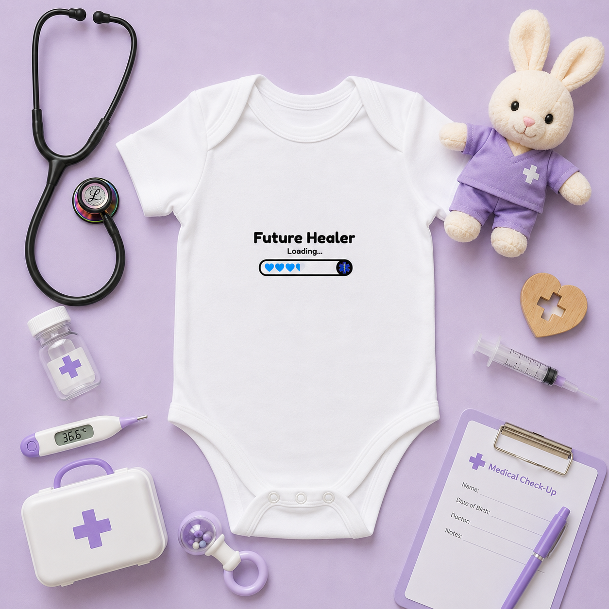 Future Healer Loading... Baby Onesie – Cute Infant Bodysuit, Healthcare Family Outfit, Medical Baby Gift