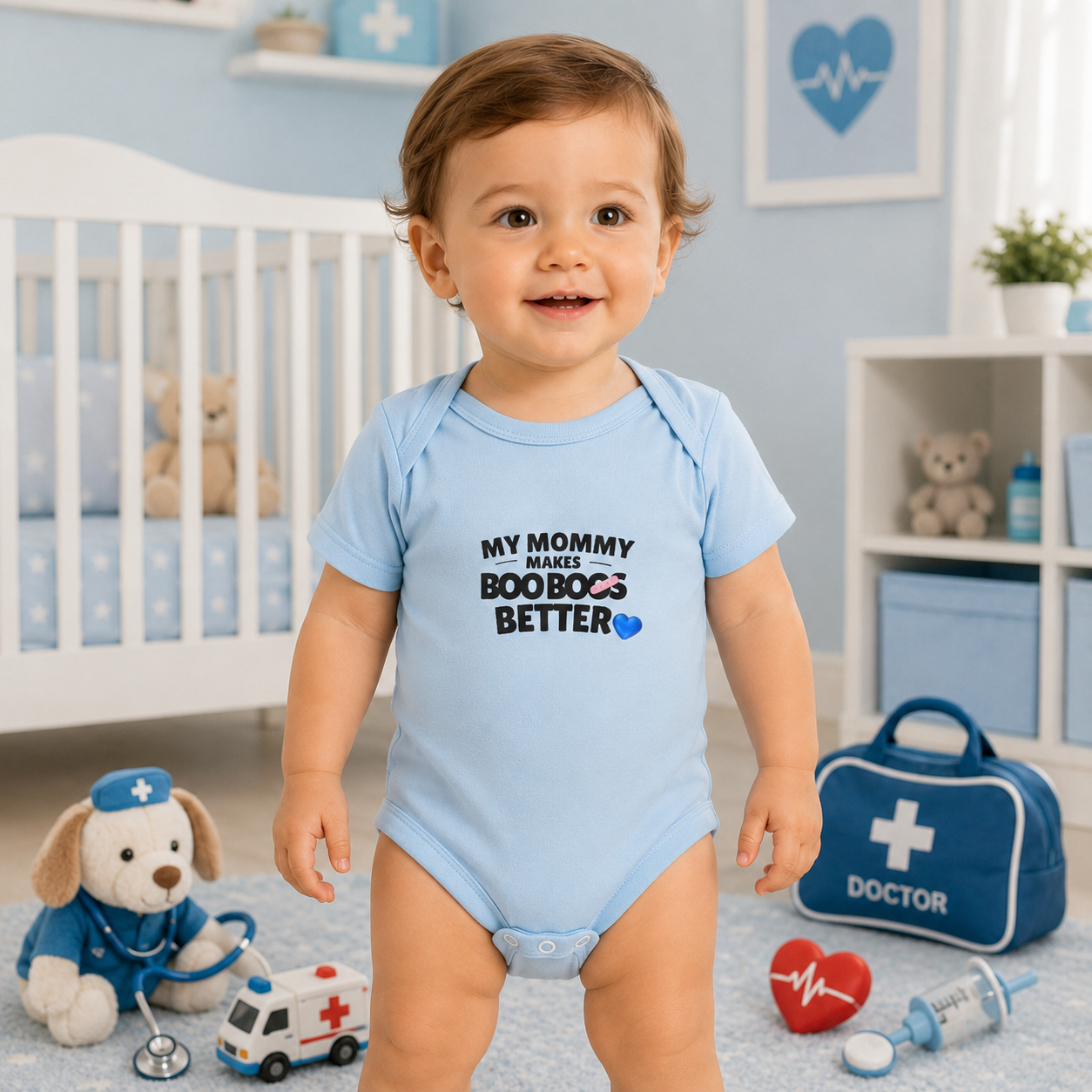 My Mommy Makes Boo Boos Better Baby Onesie – Healthcare Mom Bodysuit, Cute Infant Outfit, Nurse & Medical Mom Gift